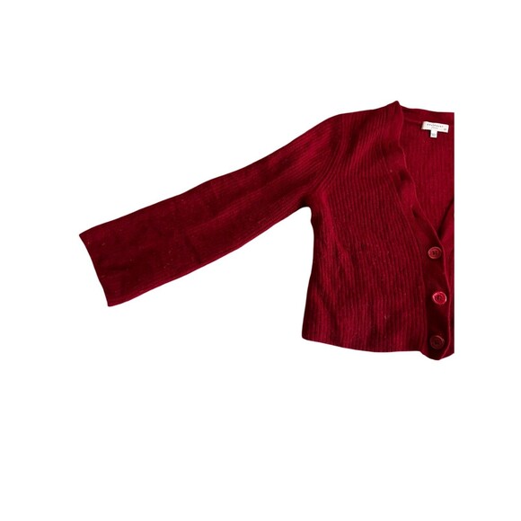 Equipment Femme Paz 100% Cashmere V Neck Ribbed Cardigan Sweater Red Small - Picture 6 of 10
